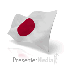 Japan Flag 3d