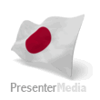 Animated Japan Flag Perspective - PowerPoint Animation