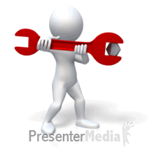 Animations  Powerpoint on Stick Figure Turning Bolt Wrench Powerpoint Animation