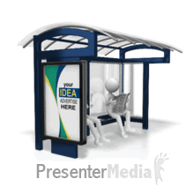 Bus Stop Display Custom Presentation clipart