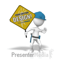 Construction Custom Sign Presentation clipart