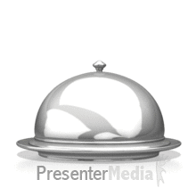 Silver Platter Message Custom Presentation clipart