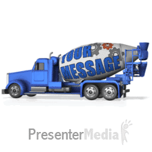 Custom Cement Truck Mixer Presentation clipart