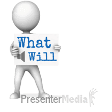 Figure Going Through Signs Presentation clipart