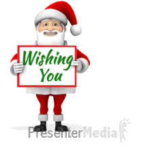 Santa Revealing Signs Custom Presentation clipart