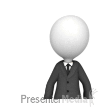 Businessman Figure Holding Out Custom Ca Presentation clipart