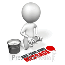 Figure Scrubbing Custom Text Presentation clipart