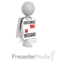 Sandwich Board Marketer Presentation clipart