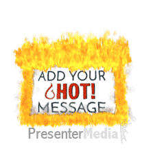 Sign On Fire Presentation clipart