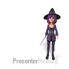 Witch Magic Wand Reveal Presentation clipart