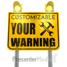 Flashing Lights Sign Presentation clipart