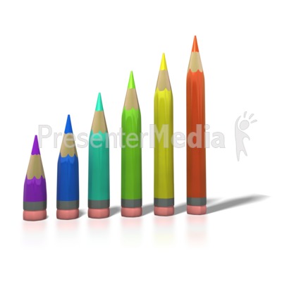 Pencils Clip Art. Graph PowerPoint Clip Art