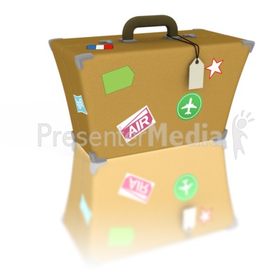 Luggage Travel Stickers Presentation clipart