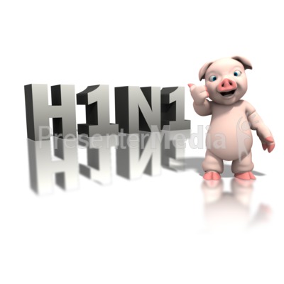 Pig Pointing H1n1 Giant Text Presentation clipart