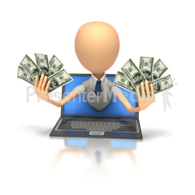 Internet Money PowerPoint Clip Art