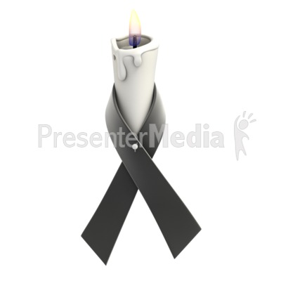Black Ribbon Candle