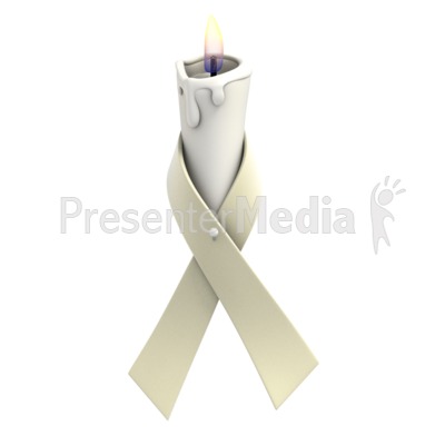 Pearl Ribbon Candle Presentation clipart