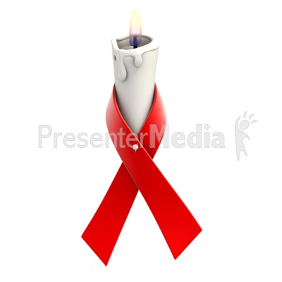 Red Ribbon Candle Presentation clipart