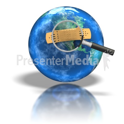 World Bandaid On North America Presentation clipart