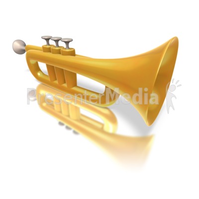 Golden Trumpet Presentation clipart