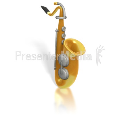 Golden Saxophone Presentation clipart