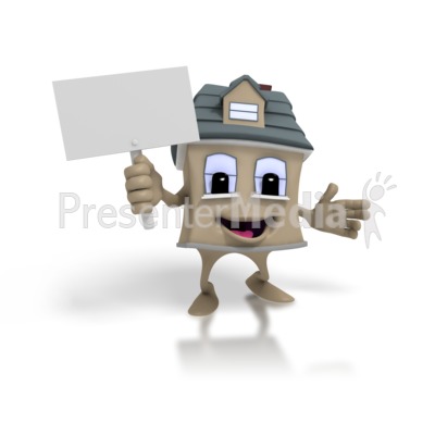 House Holding Sign Presentation clipart