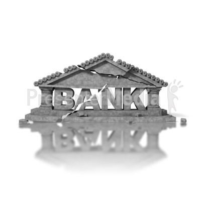 Crumbled Bank Presentation clipart
