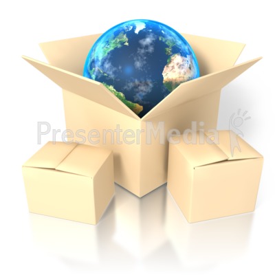 Earth In Box Presentation clipart
