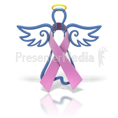 Angel Outline Lavender Ribbon Presentation clipart