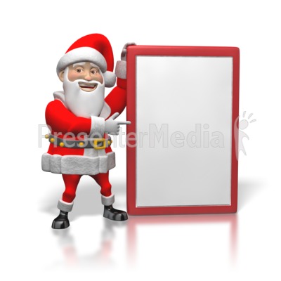 Santa's Sign Presentation clipart