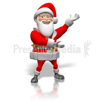 Santa Sign Showing Presentation clipart