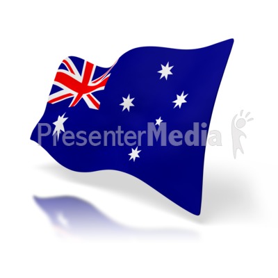 Australia Flag Perspective Presentation clipart