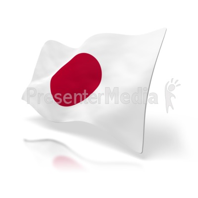 Japan Flag Perspective Presentation clipart