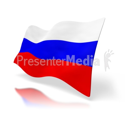 Russia Flag Perspective Presentation clipart