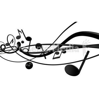 Music With Random Notes Lines Presentation clipart