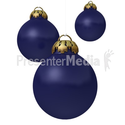 Blue Christmas Ornaments Presentation clipart