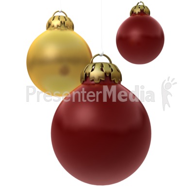 Red Gold Ornaments Presentation clipart