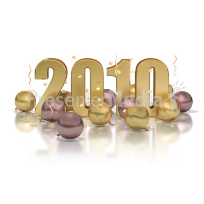 2010 New Years Party PowerPoint Clip Art