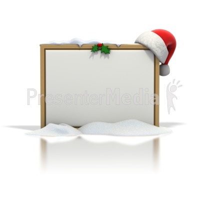 Christmas Seasonal Blank Snow Board Presentation clipart