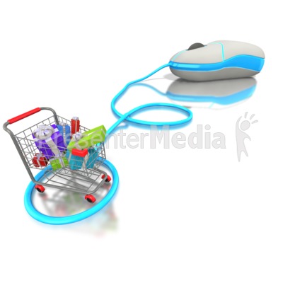Internet Shopping for Presents Presentation clipart