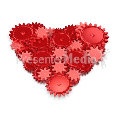 Heart Gears Presentation clipart