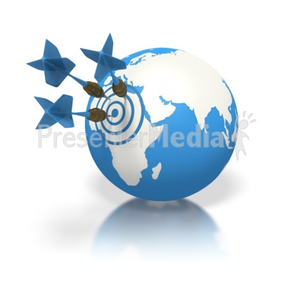 earth globe clip art. Blue Earth Three Darts Target
