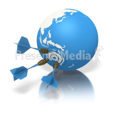 earth globe clip art. Blue Earth Three Darts Target