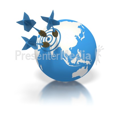 earth globe clip art. Blue Earth Three Darts Target