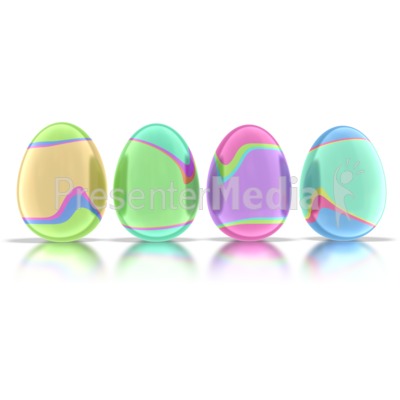 Four Retro Eggs Presentation clipart