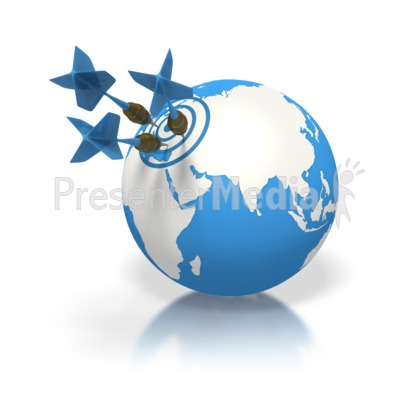 earth globe clip art. Blue Earth Three Darts Target