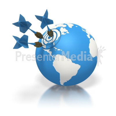 Blue Earth Three Darts Target North Amer Presentation clipart