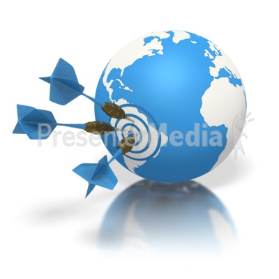 Blue Earth Three Darts Target South Amer Presentation clipart
