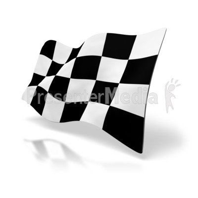 Checkered Racing Flag Presentation clipart