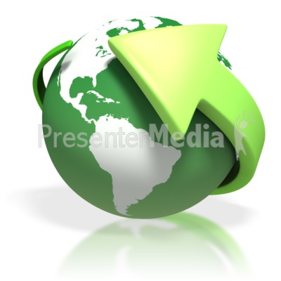 Green Earth Round Arrow Presentation clipart